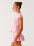 Landon Button Up Top Pink