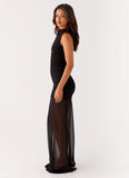 Fondly Mesh Maxi Dress Black