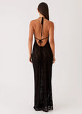 Champagne Coastline Maxi Dress Black