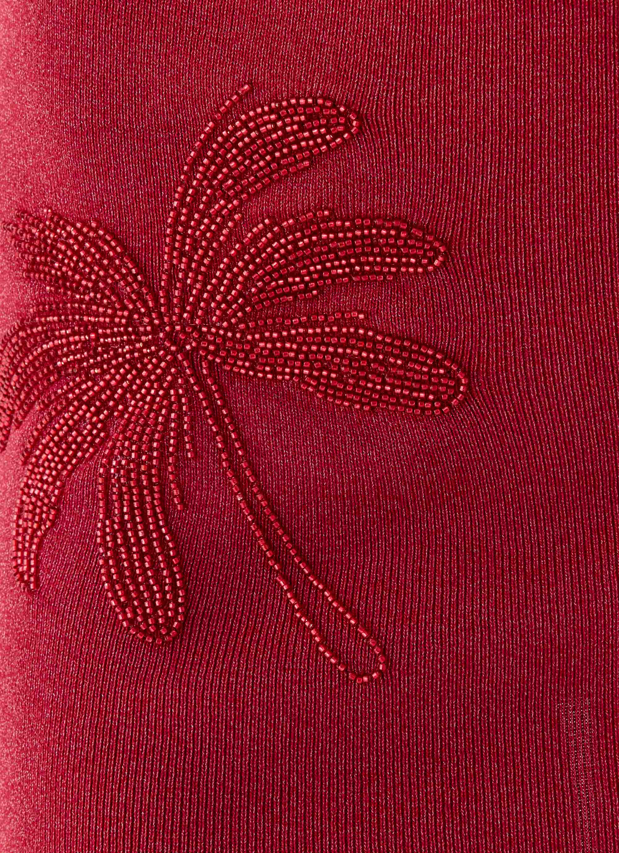 Annalise Beaded Mini Dress Wine