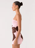 Kader Strapless Knit Mini Dress Espresso Meadow