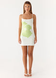 Deimia Knit Mini Dress - White