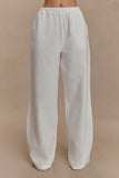 Janayia Cotton Wide Leg Pants White