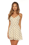 Hadleigh Cream Polka Dot Mini Dress