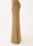 Olyssia Shimmer Maxi Skirt Shimmer Gold