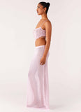 Shellbound Crochet Maxi Dress Pink