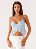 Glynne Frill Top Baby Blue