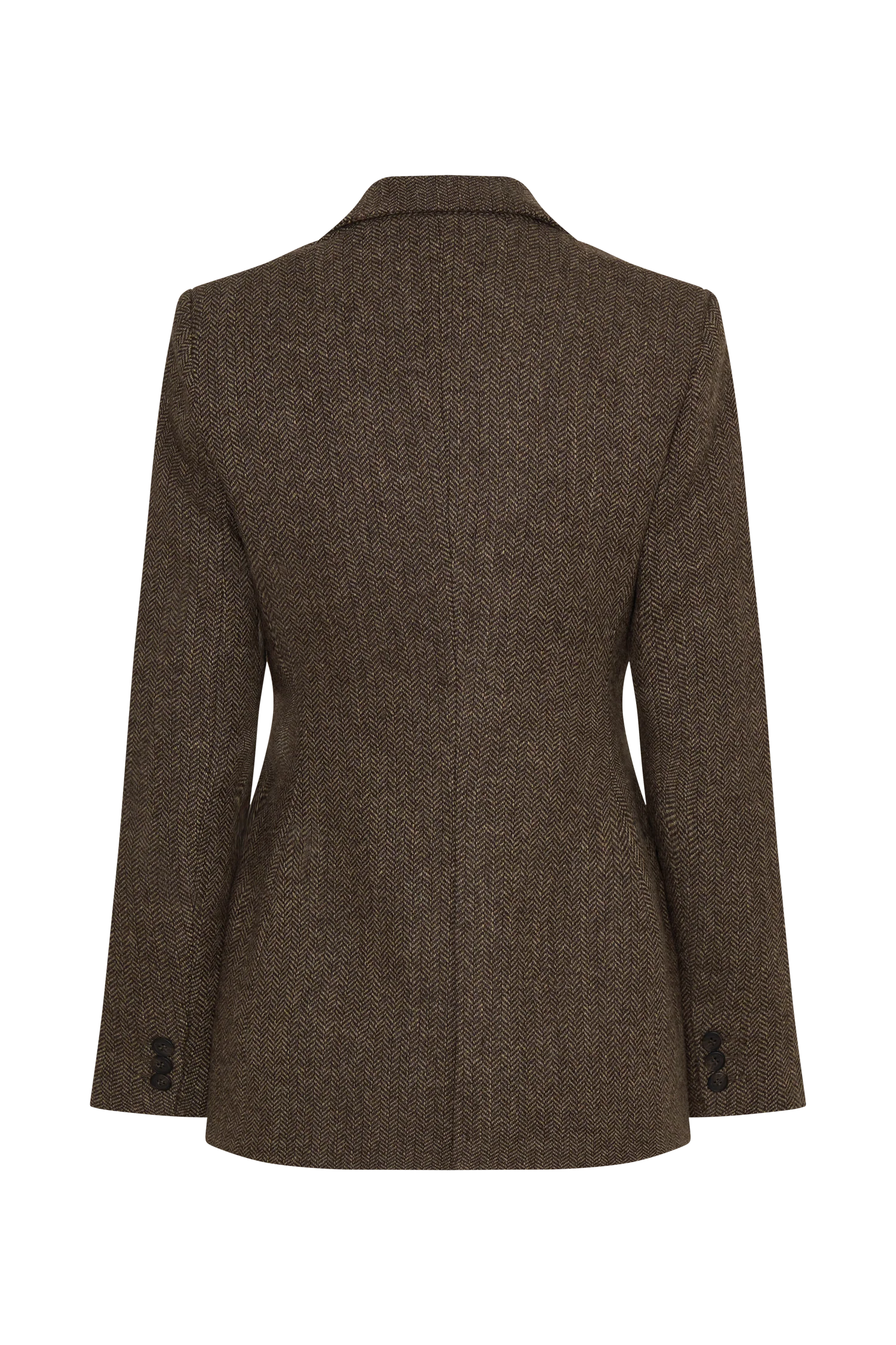 Romy Structured Blazer With Hardware Herringbone