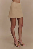 Camilla Boucle Mini Skirt Light Taupe