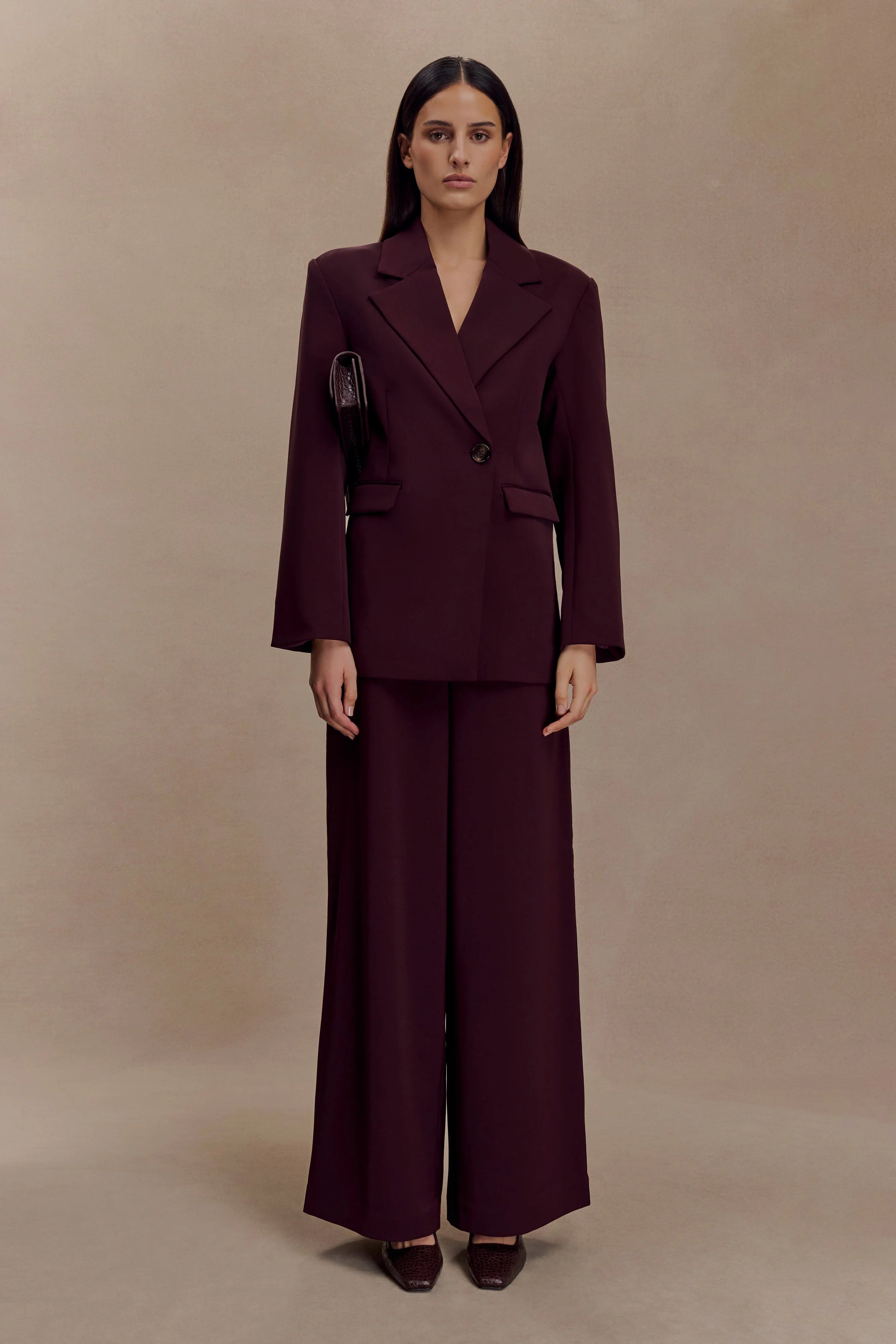 Mateo Oversized Blazer Mahogany