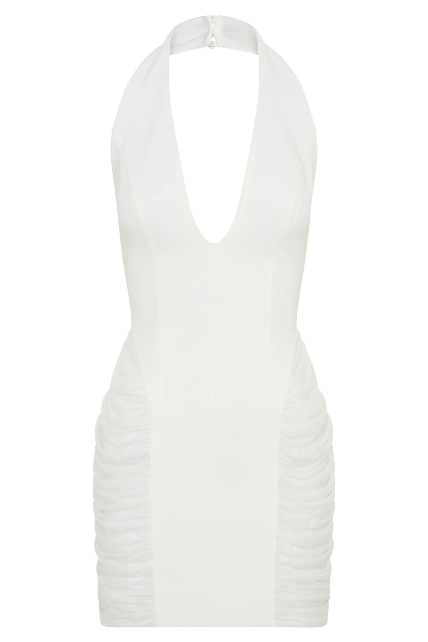 Anari Gathered Scuba Mini Dress White