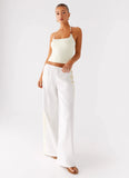 Oska Drawstring Pants White