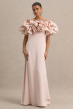 Allie Pale Pink Puff Bardot Maxi Dress