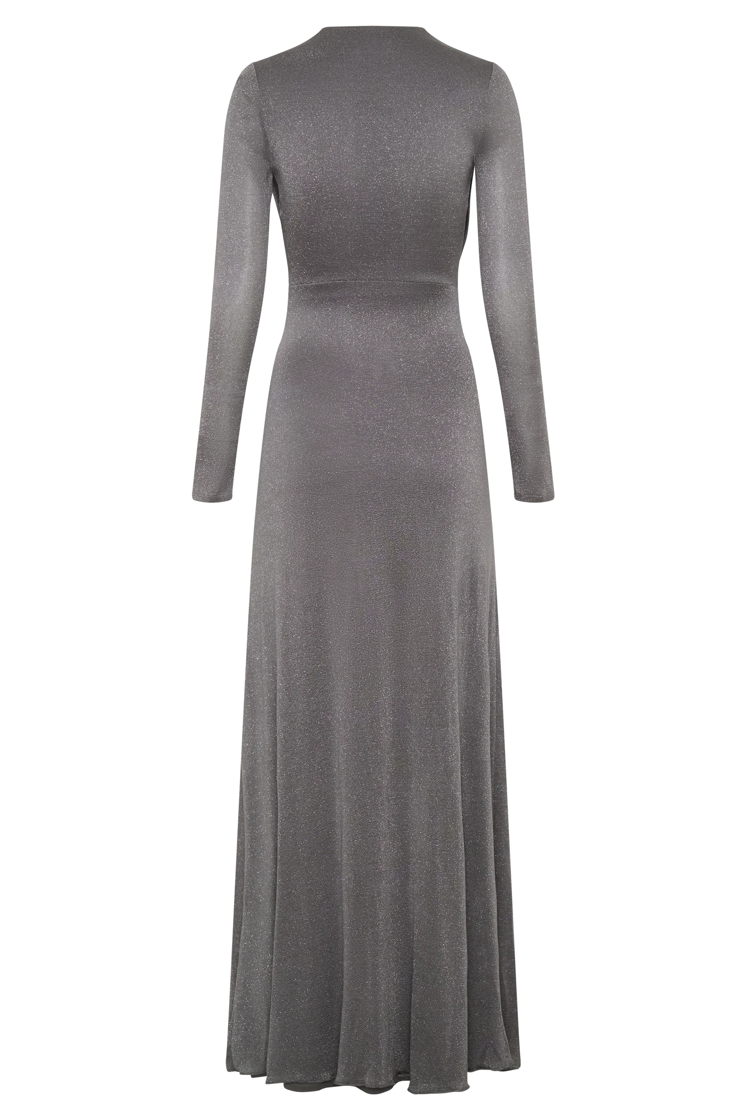 Scarlet Lurex Cowl Maxi Dress Silver
