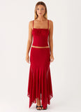 Dionne Maxi Skirt Red