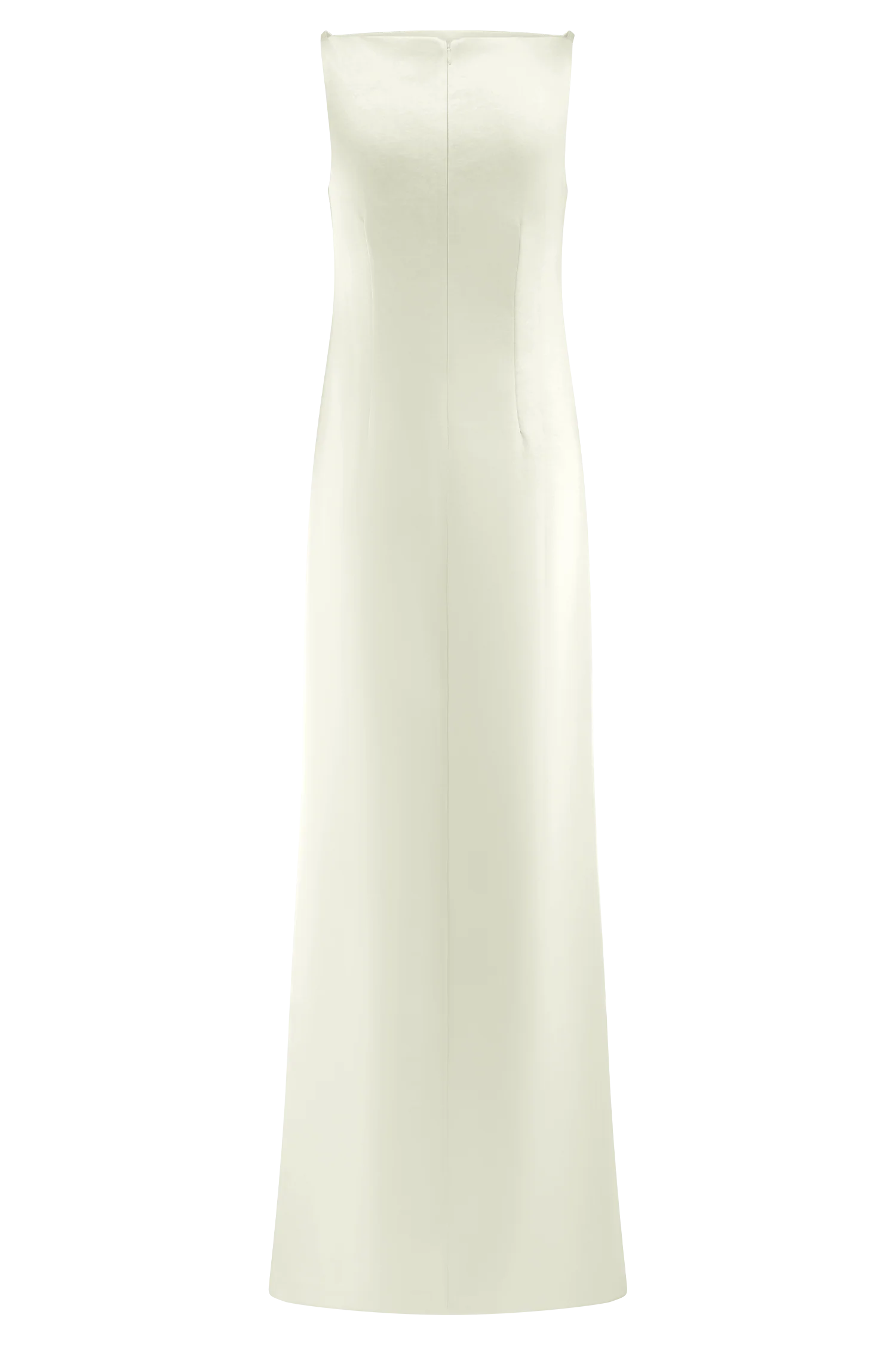 Violet Sleeveless Satin Maxi Dress White