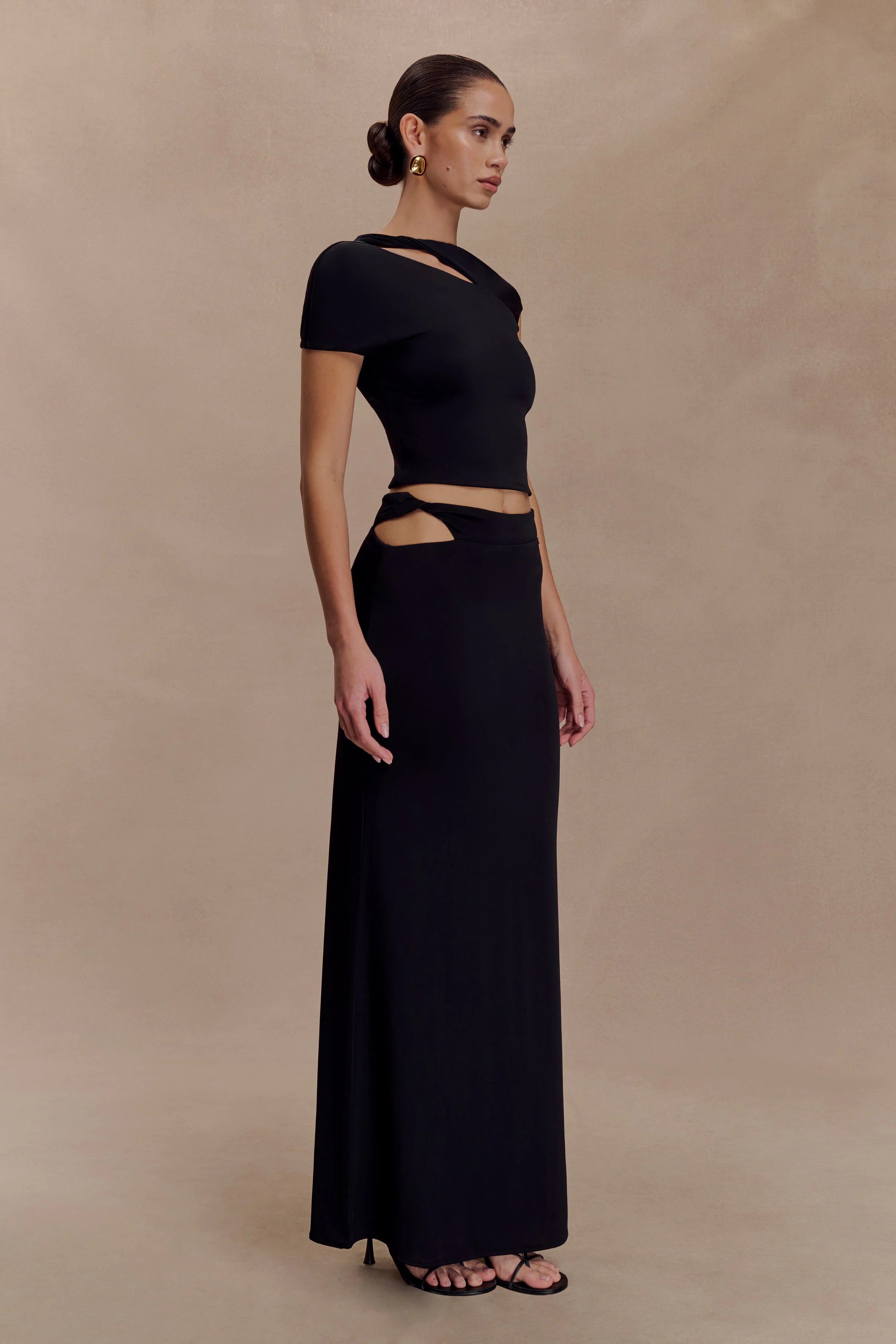 Haven Slinky Twist Top Black