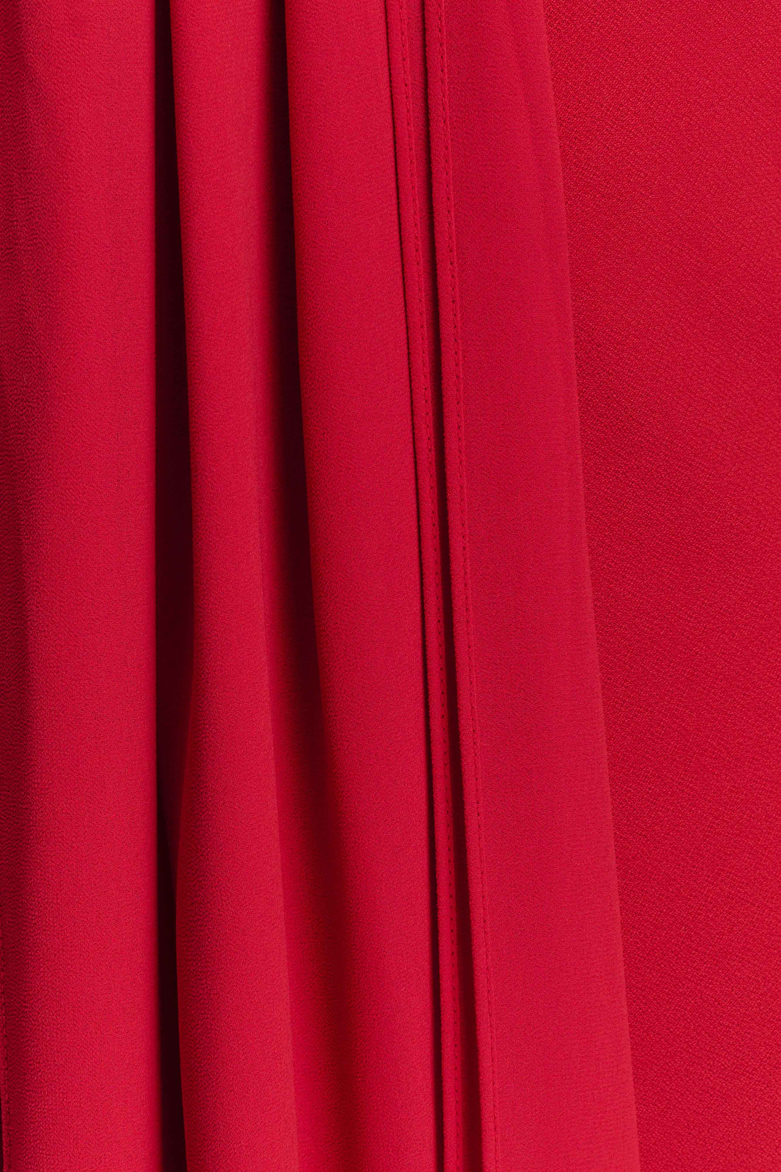 Philippa Knotted Crepe Maxi Dress Ruby