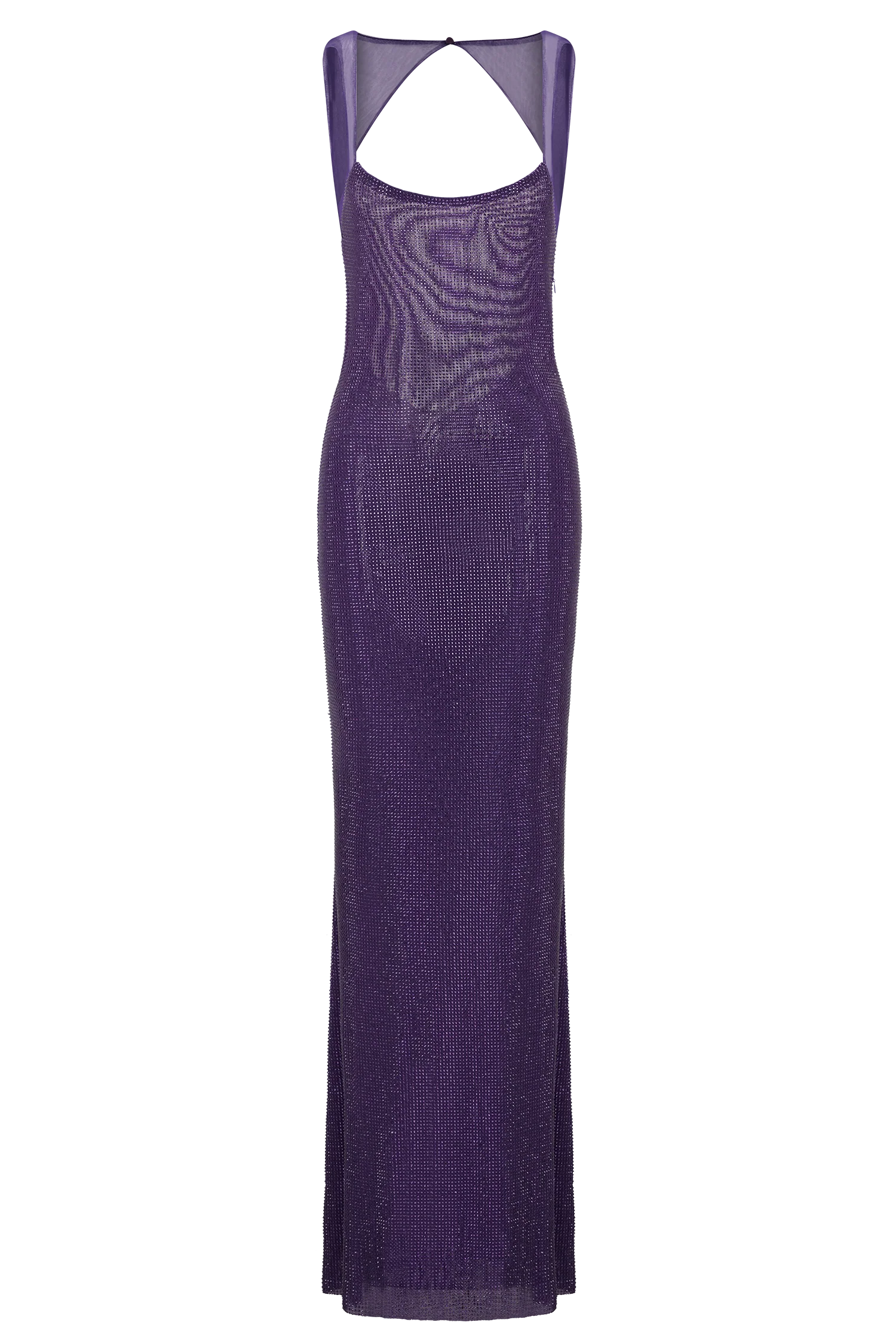 Jasmyn Hot Fix Maxi Dress With Mesh Back Purple