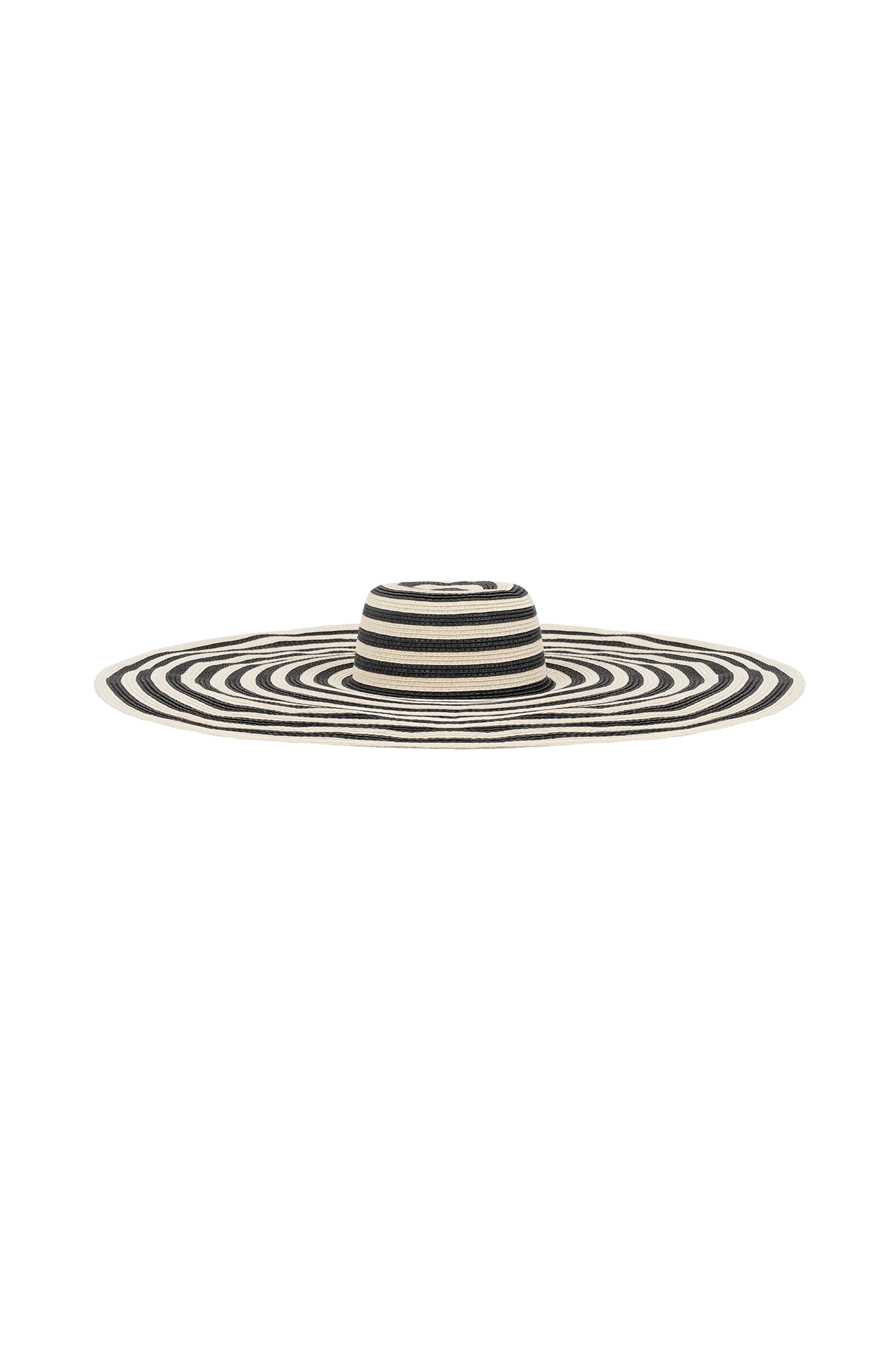 Cecil Straw Maxi Hat Black And Neutral Stripe