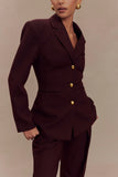Bellamy Cinched Blazer Mahogany
