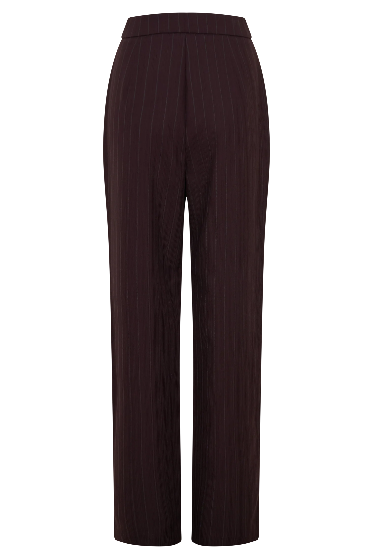 Agatha Straight Leg Suiting Pants Plum Pinstripe