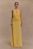 Korra Chiffon Halter Top Butterscotch