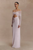 Rafaella Slinky And Mesh Maxi Dress Pale Pink