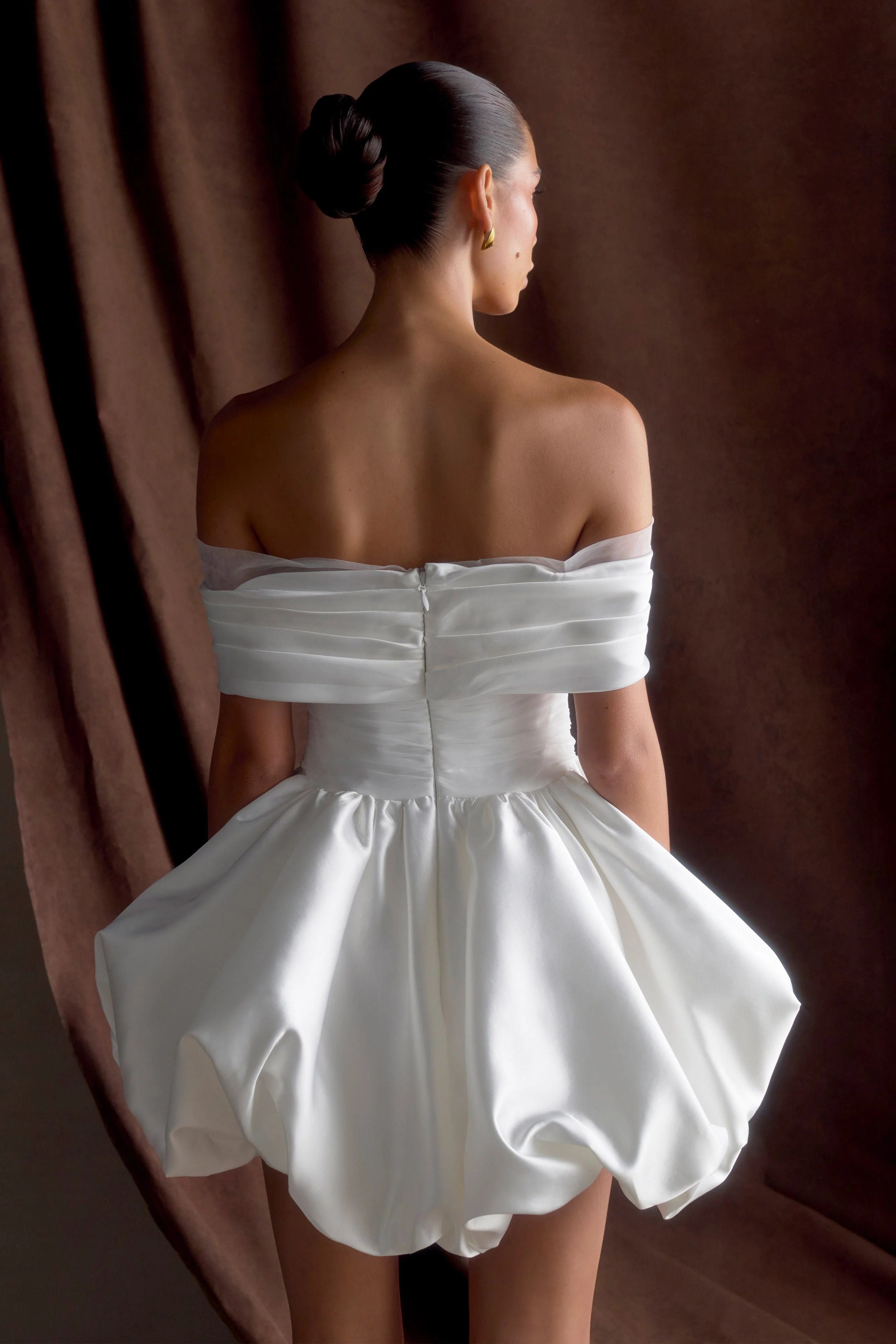 Lauretta Off Shoulder Mini Dress White