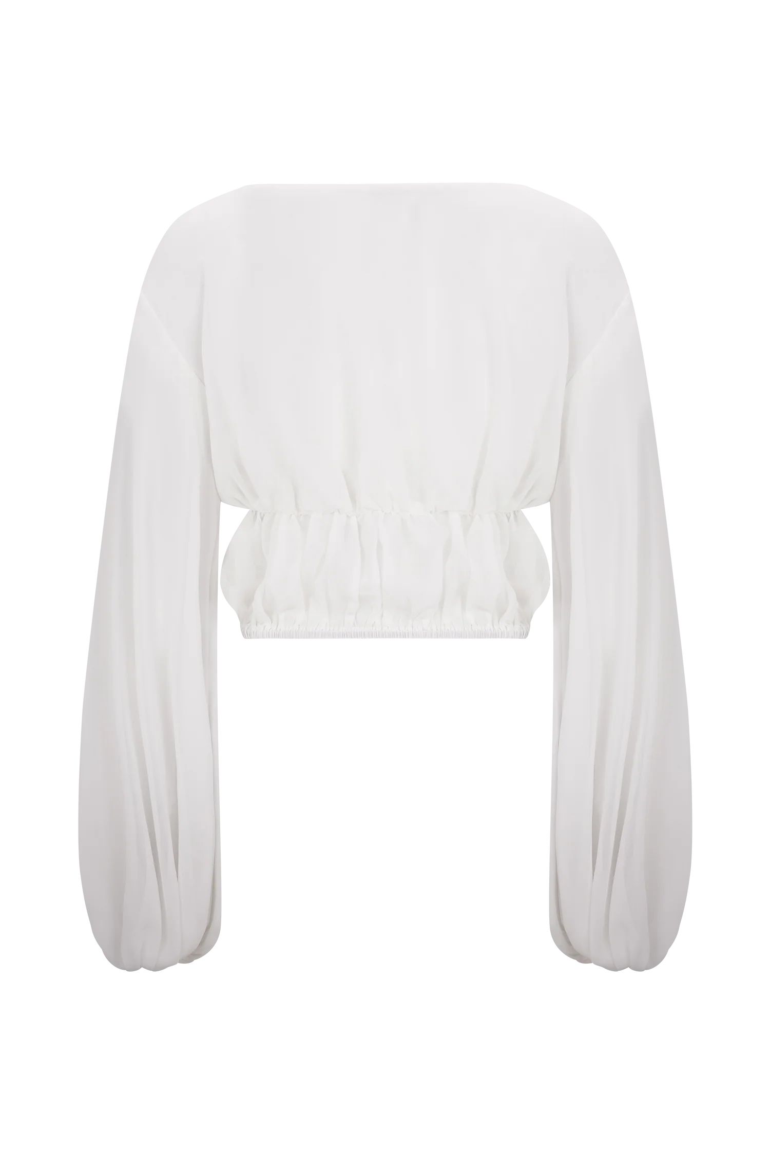 Carlie Chiffon Cross Tie Top Ivory