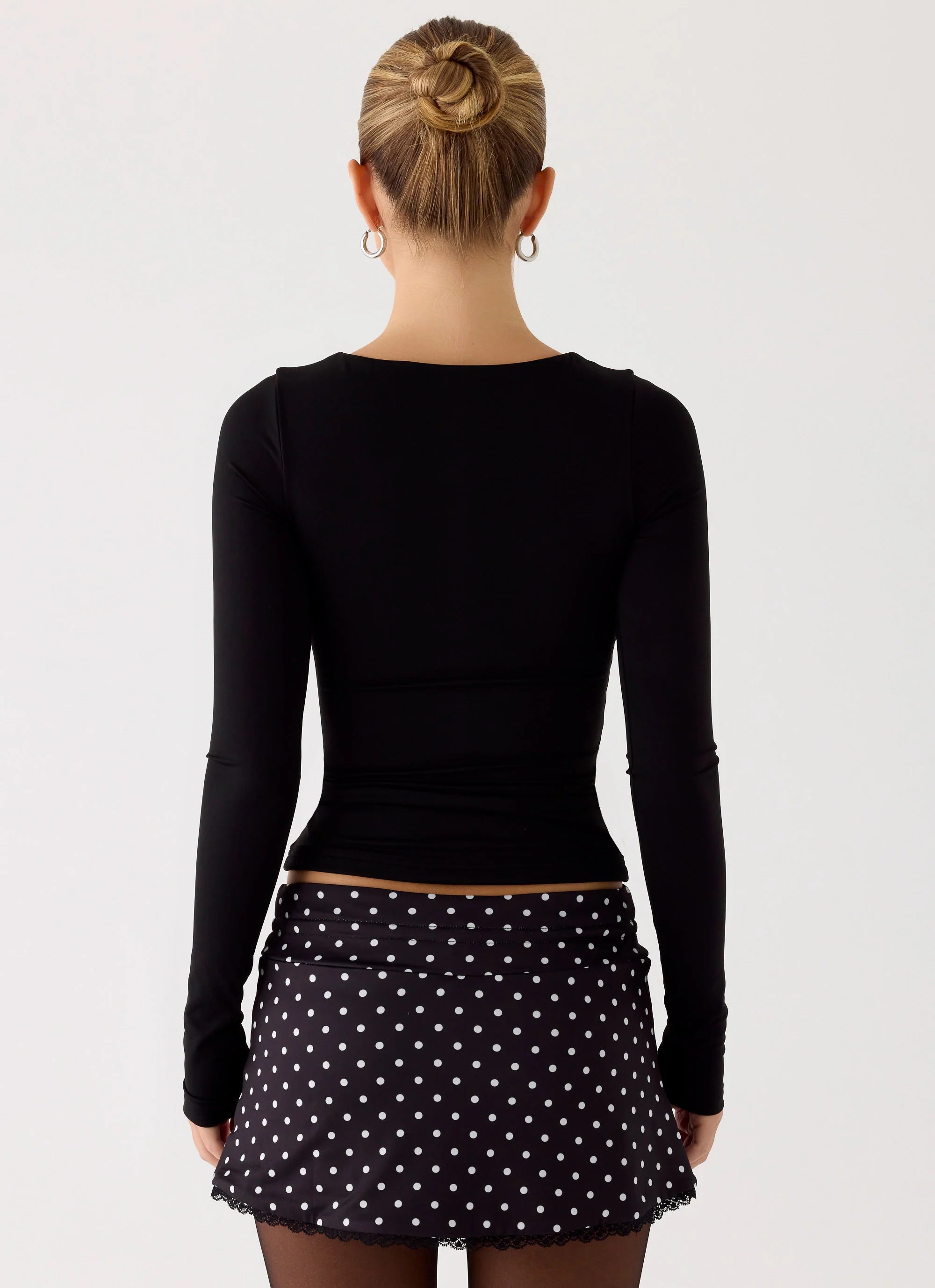 Get No Sleep Mini Skort Black Polkadot