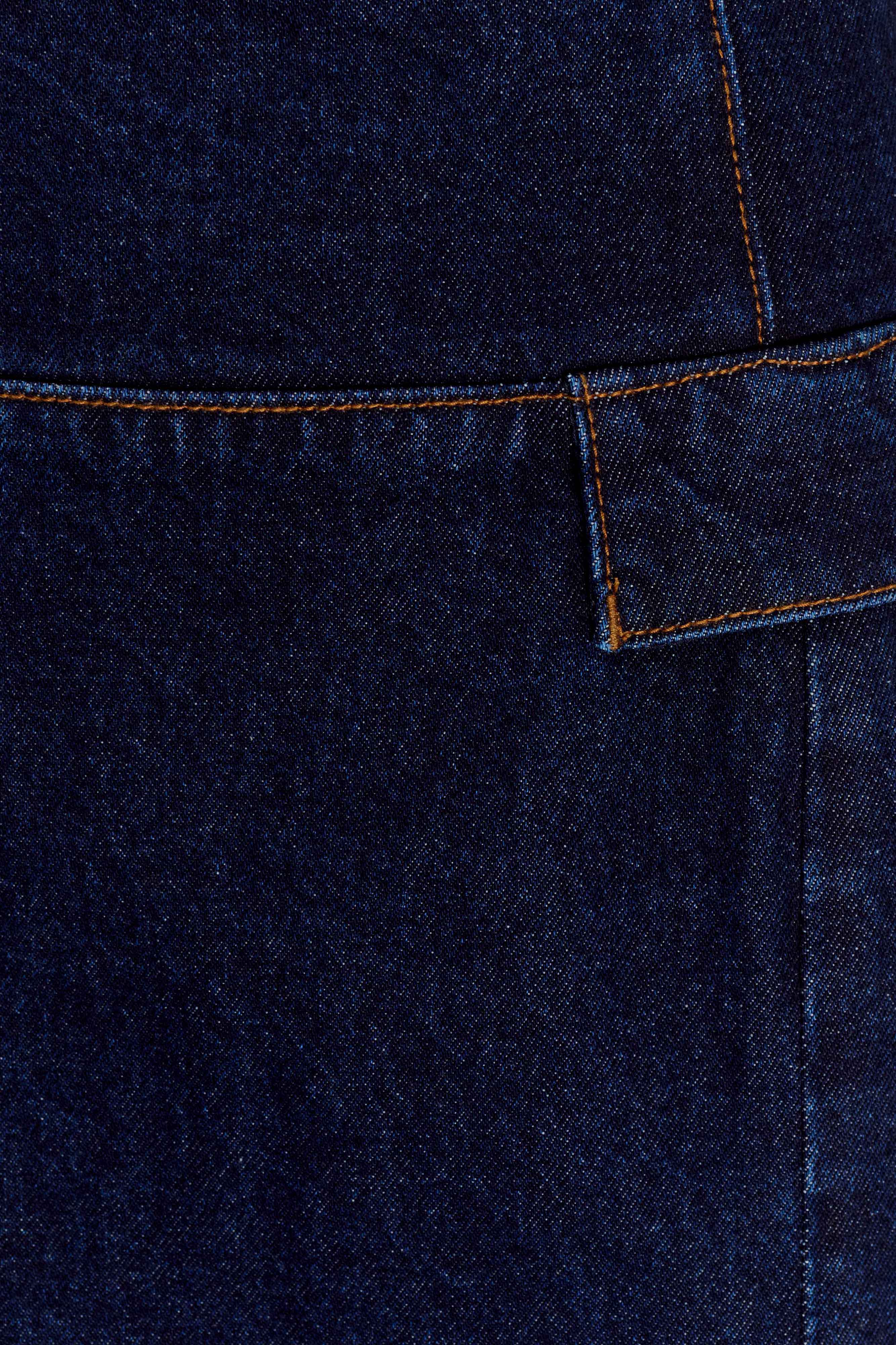 Maylena High Rise Denim Maxi Skirt Indigo Blue