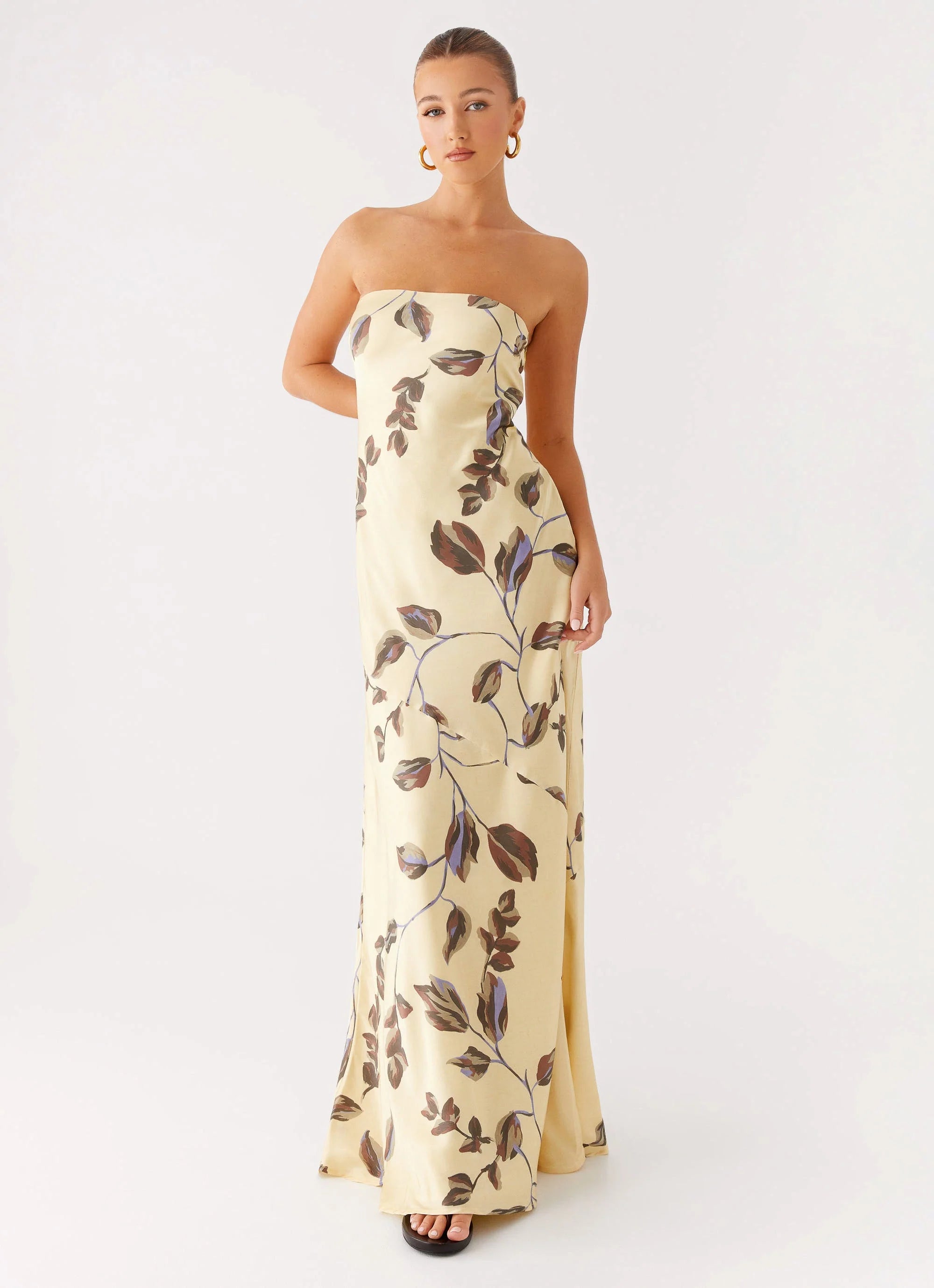 Alisa Strapless Maxi Dress Buttercream Bliss