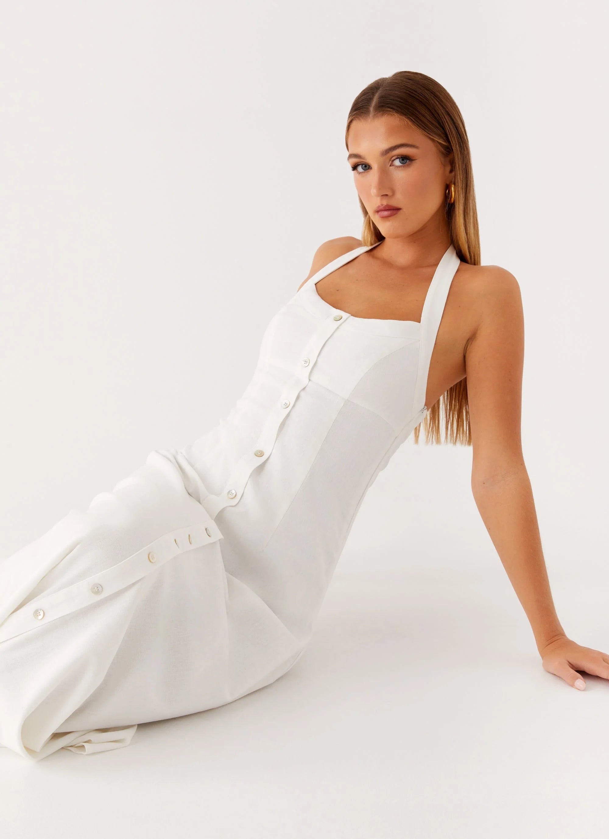 Jovanni Maxi Dress White