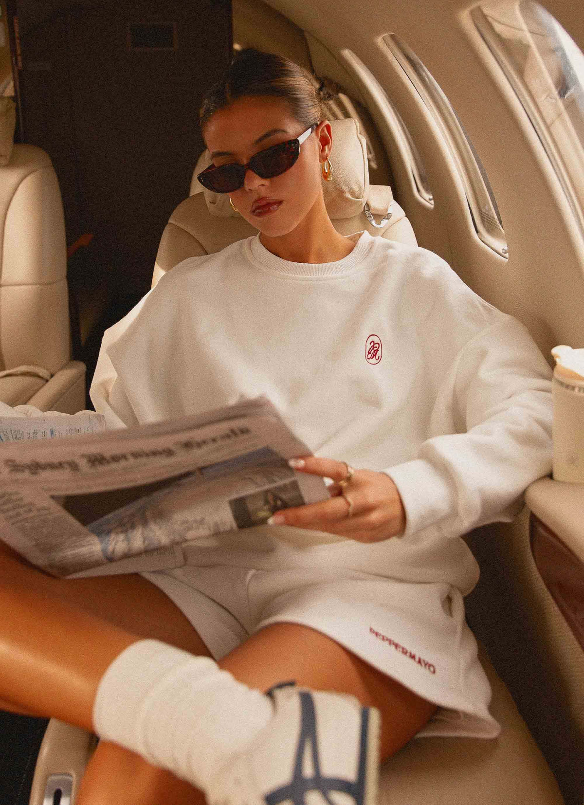 Signature Oversized Sweatshirt Ivory