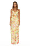 Inara Yellow Bloom Ruffle Maxi  - PRE ORDER
