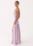 Eden Strapless Maxi Dress Lilac