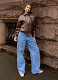 Indara Bomber Jacket Chocolate