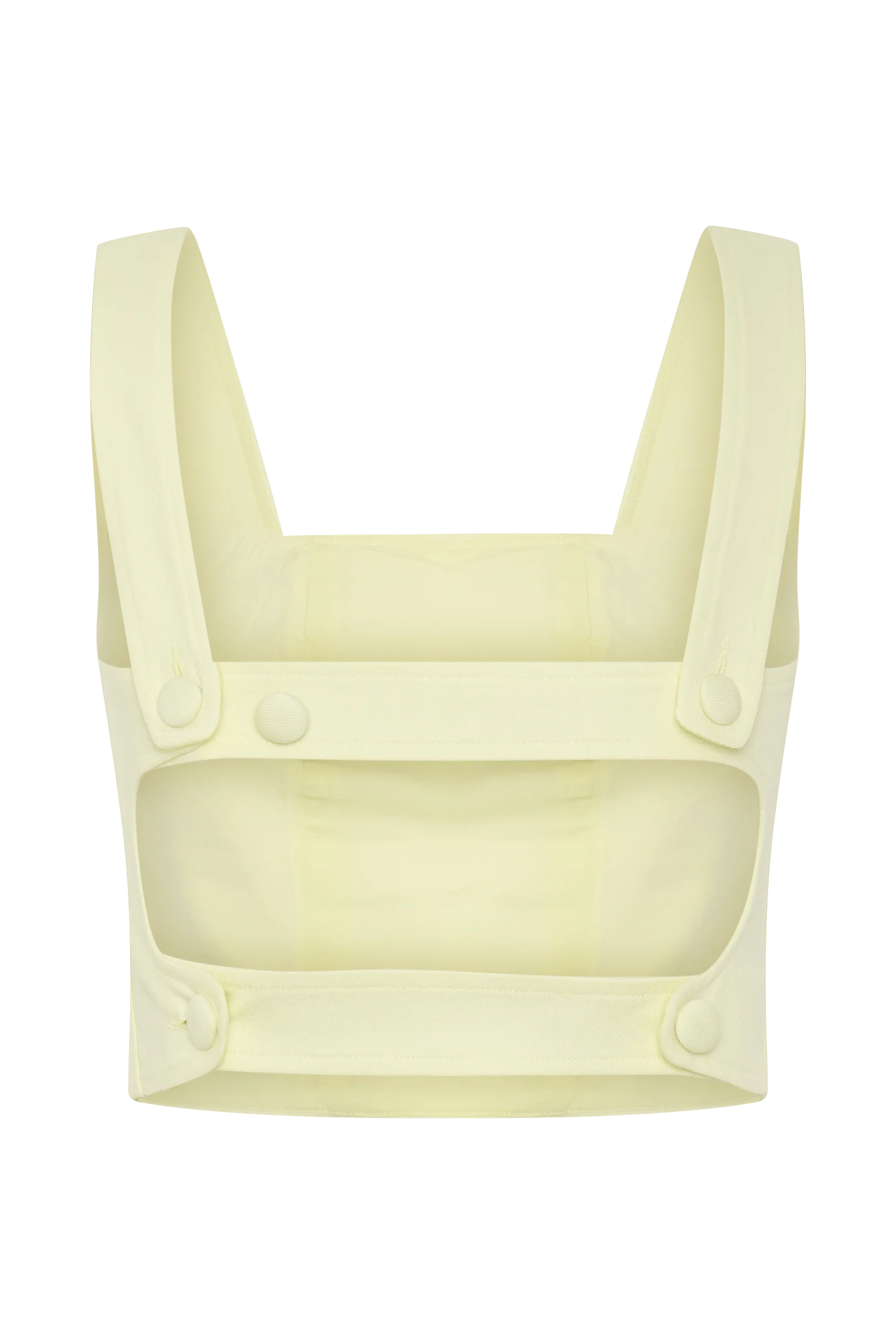 Josephine Crop Top With Open Back Lemon