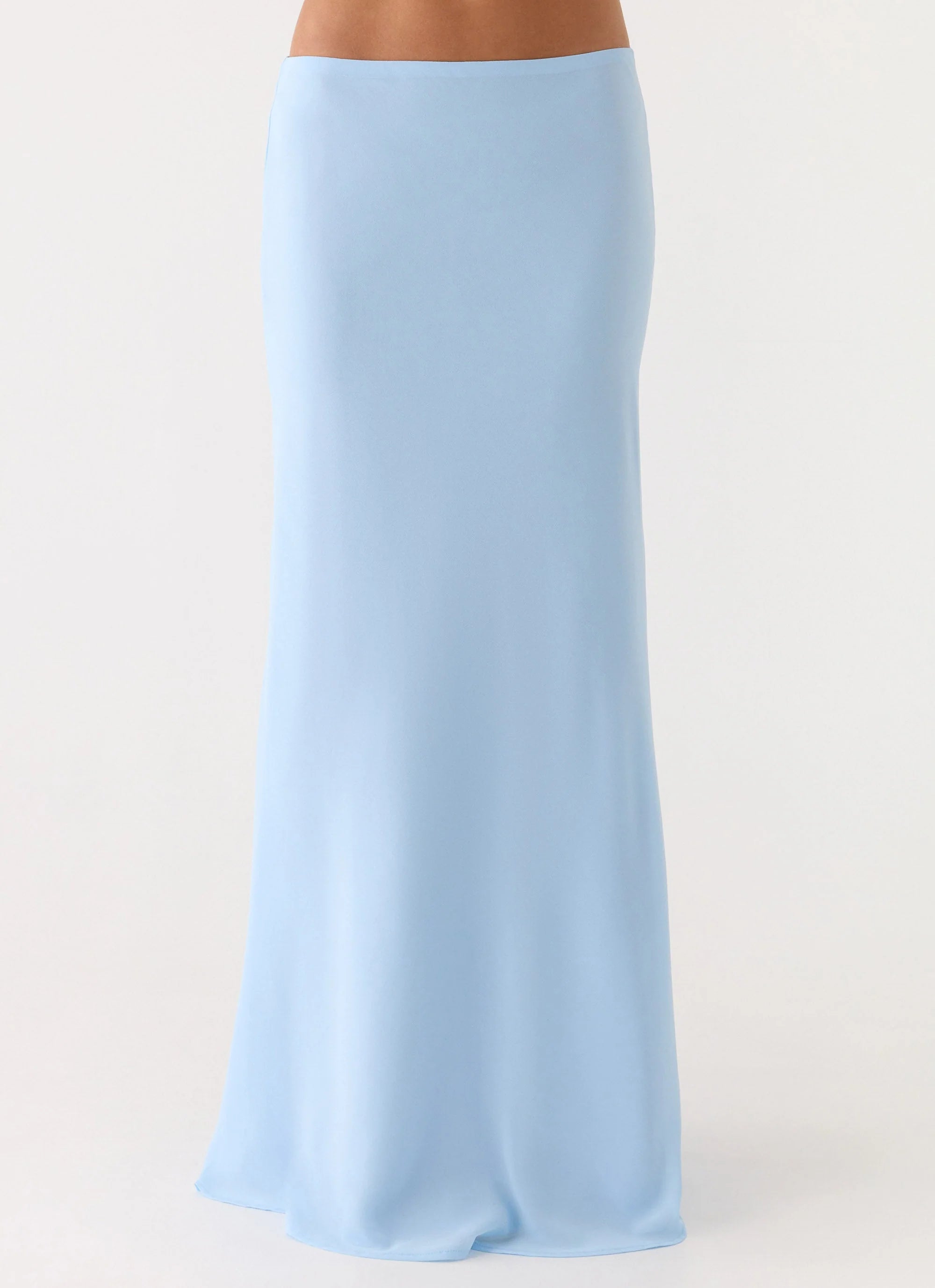 Star Girl Chiffon Maxi Skirt Blue