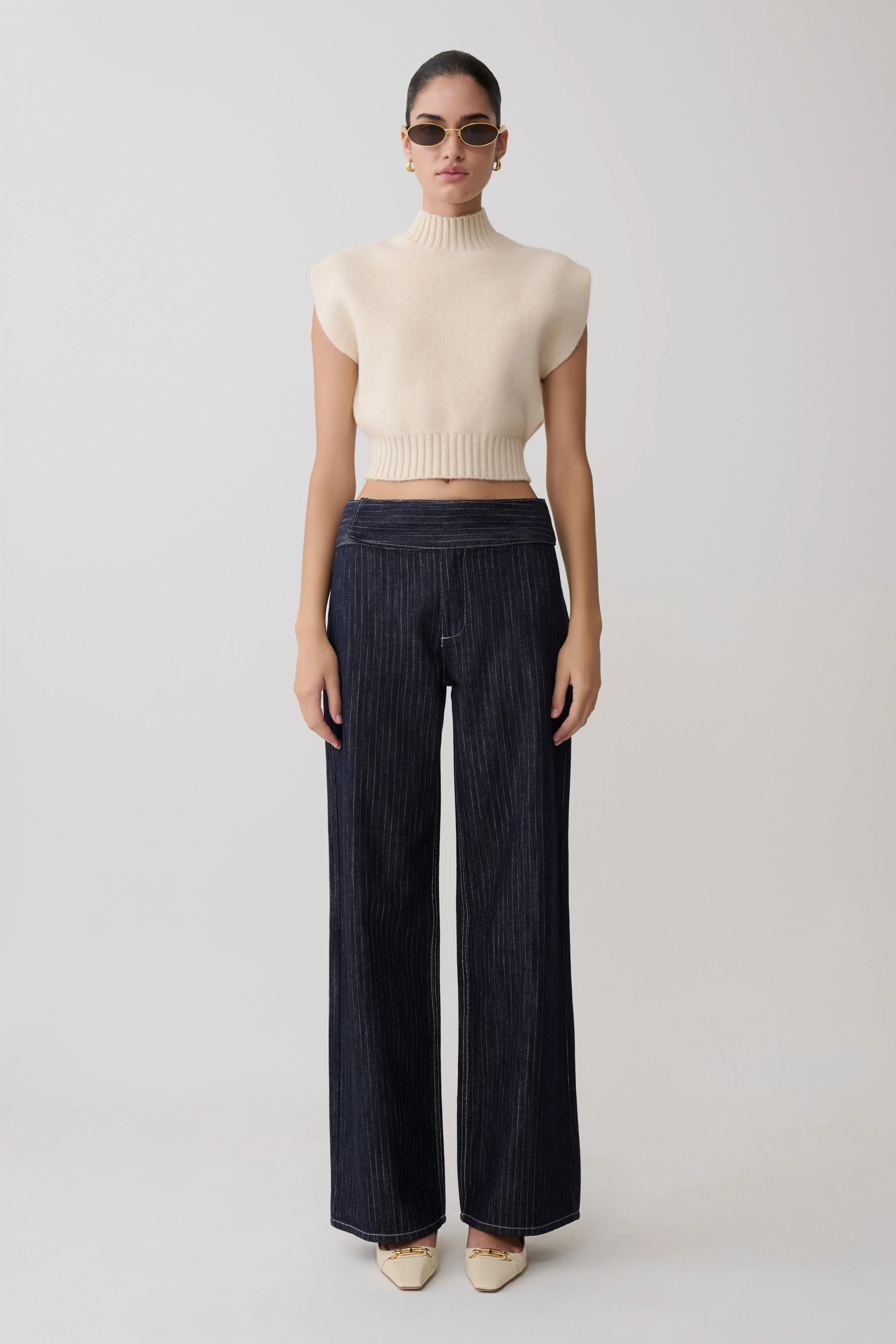 Niko Knit Oversized Top Ivory