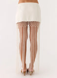 Mania Tassel Mini Skirt - Ivory