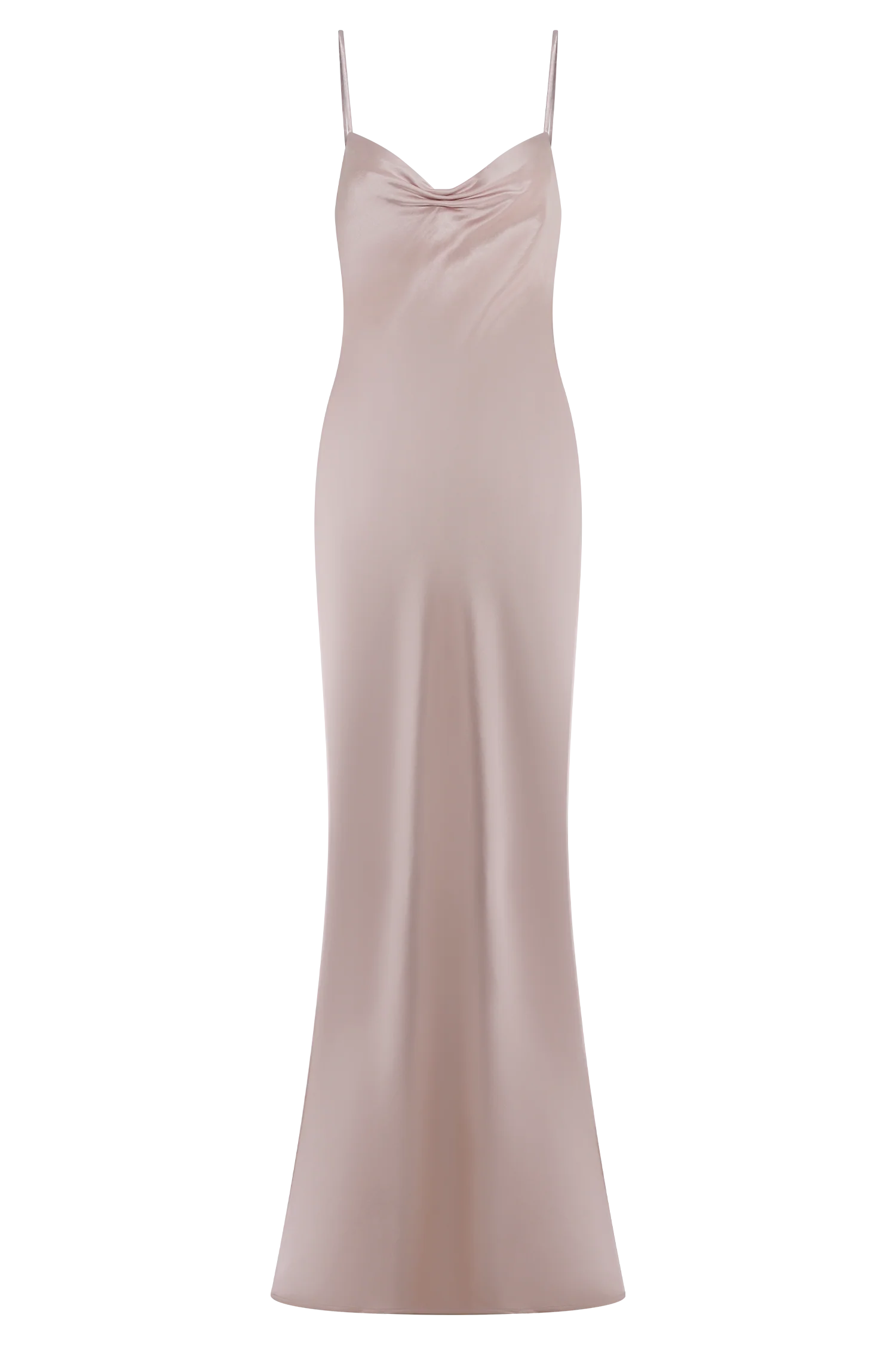 Lilly Sweetheart Satin Maxi Dress Soft Pink