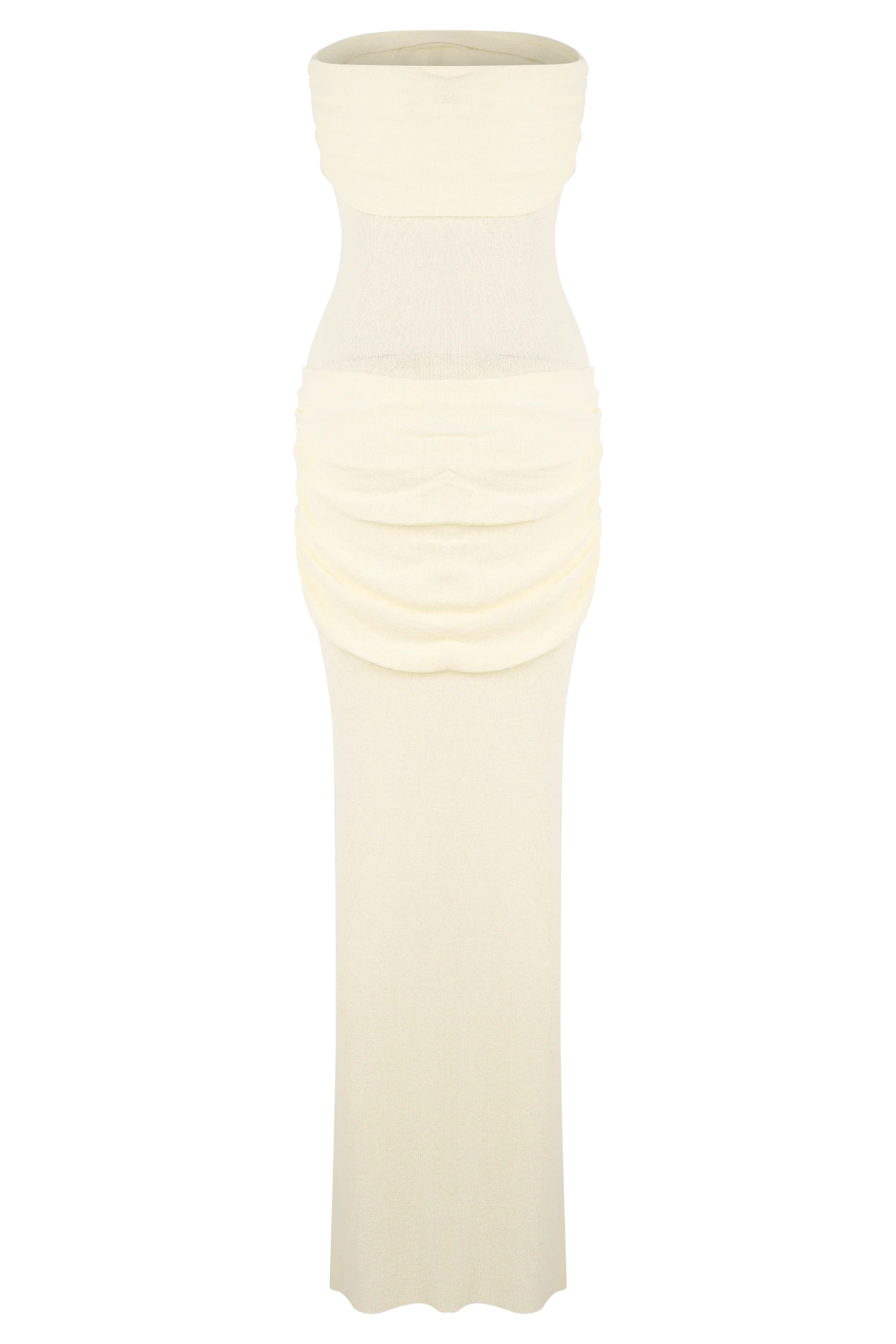 Elora Strapless Knit Maxi Dress Ivory