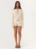 Cynthiana Mini Shorts - Ivory