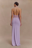 Bonnie Slinky And Lace Maxi Dress Lilac