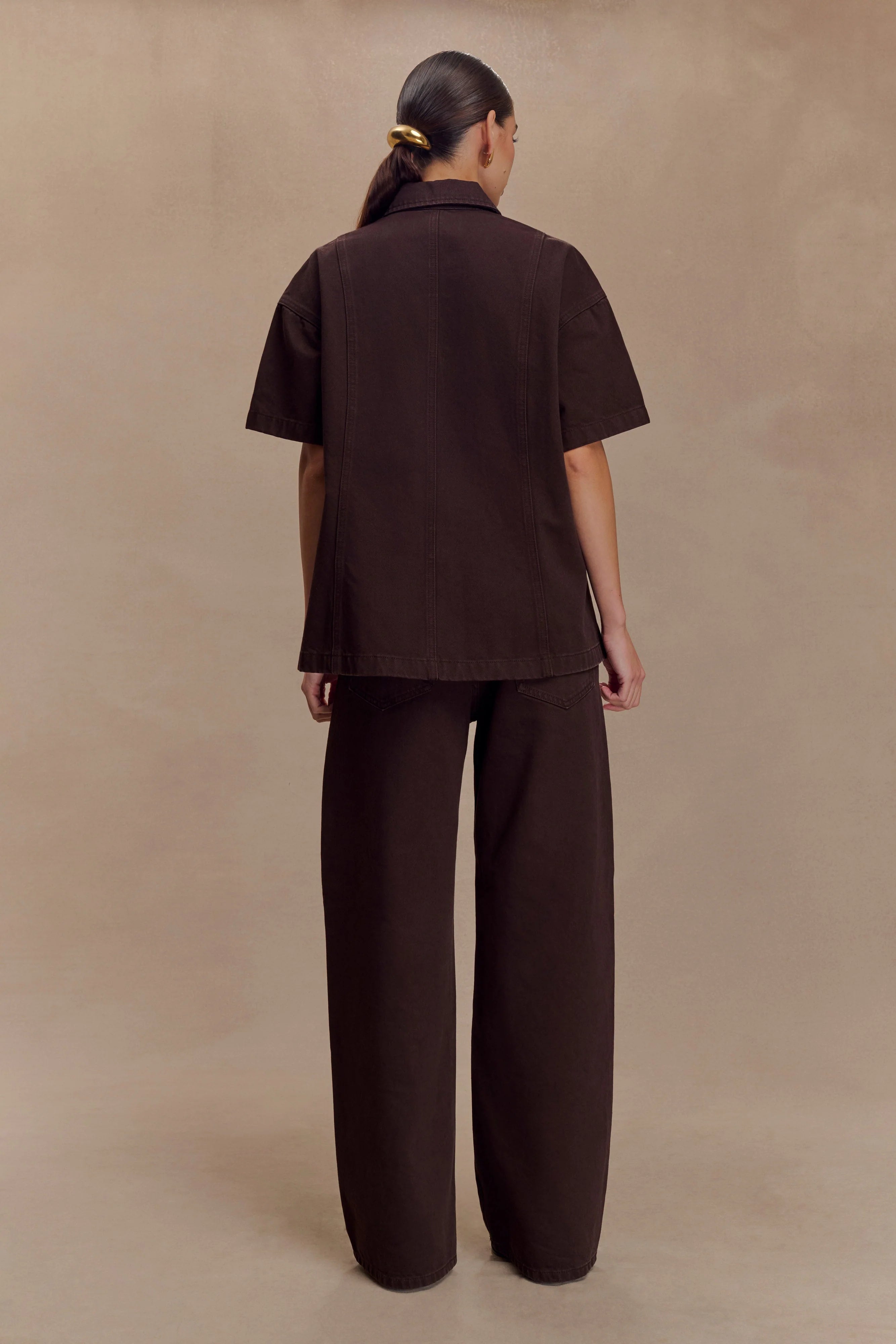 Mannon Mid Rise Denim Jeans Chocolate