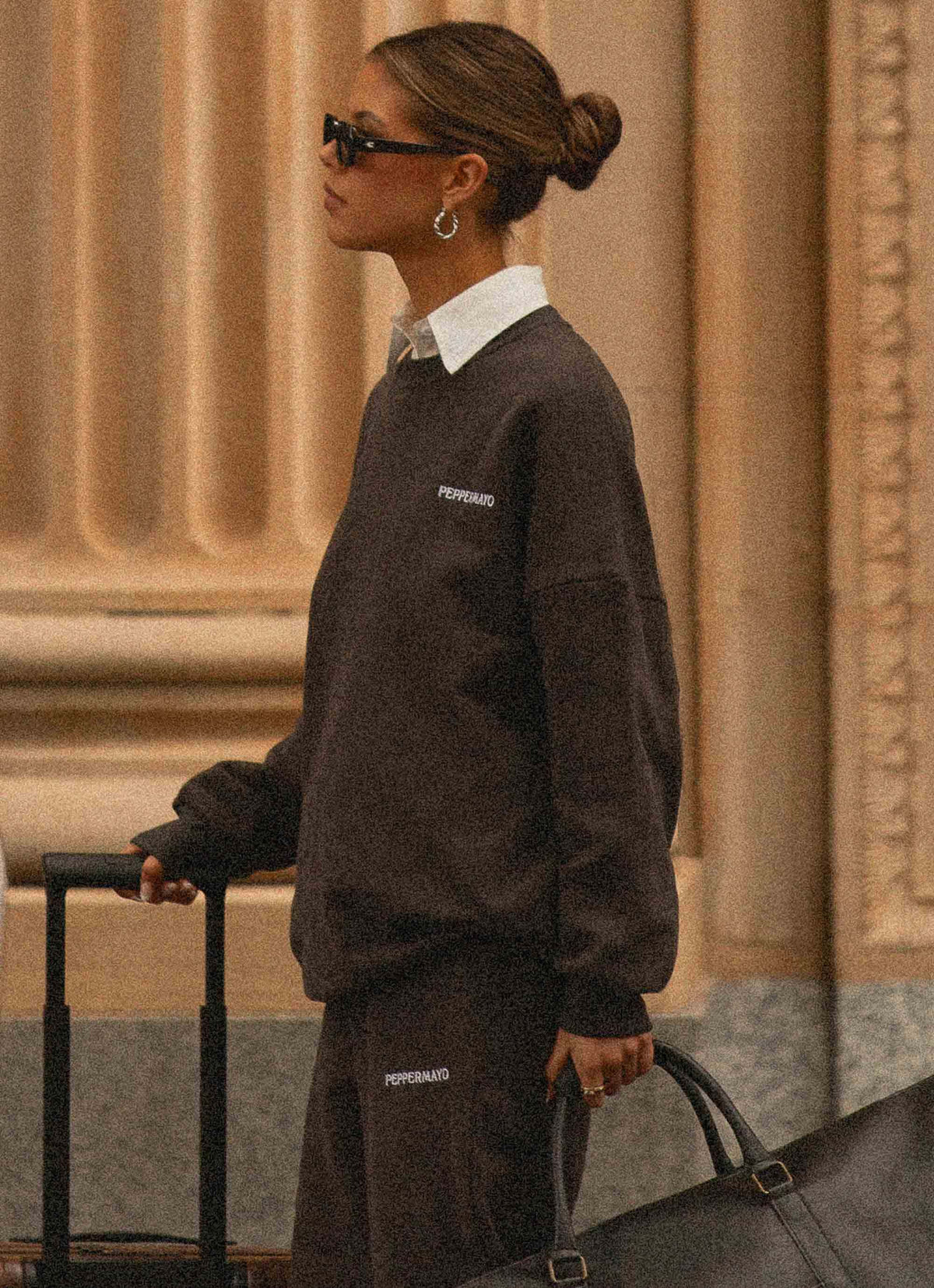 Signature Oversized Sweatshirt Charcoal