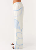 Deacon Low Rise Pants Bloom Wave Print