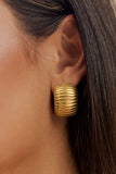 Amelia Textured Hoop Gold